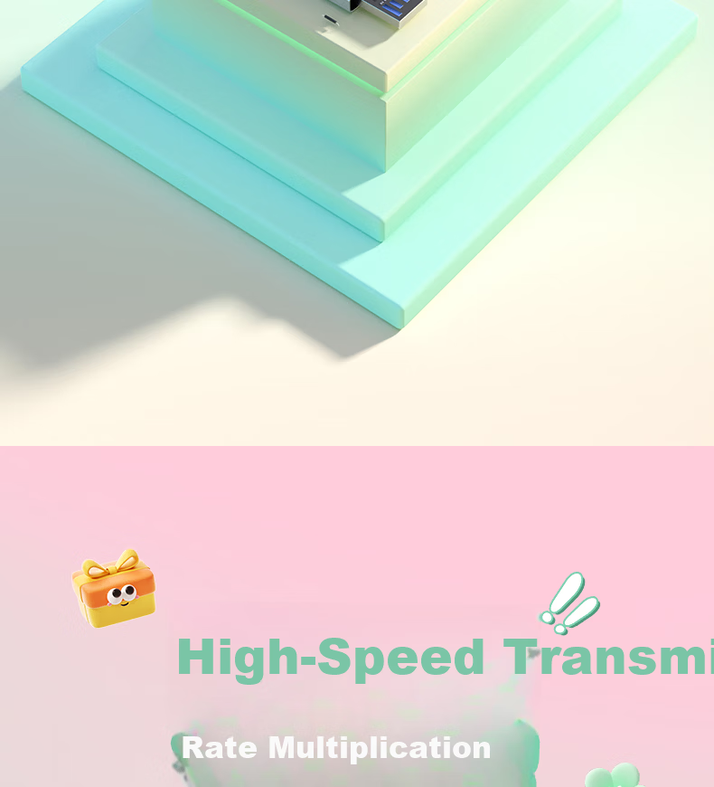 HP 64GB USB 3.2 Mint Meow High-Speed Metal USB Flash Drive Cute Couple Student Data Backup Office USB Drive Up to 230MB/s 10