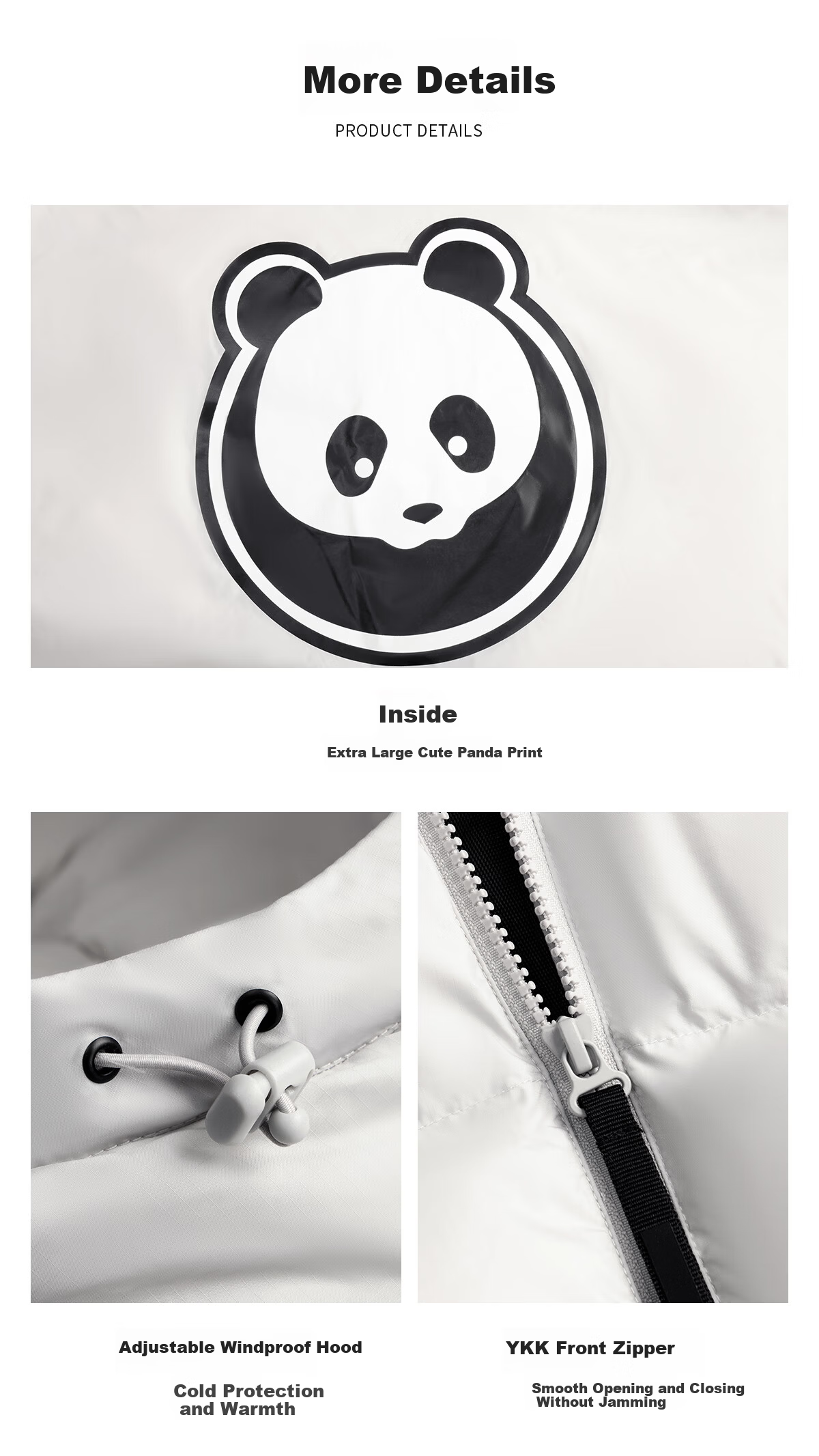 Panda Zhang Yuxi Style "Bubble" Down Jacket Unisex Autumn Winter Thickened Warm Hooded Puffer Coat 144Y5 28