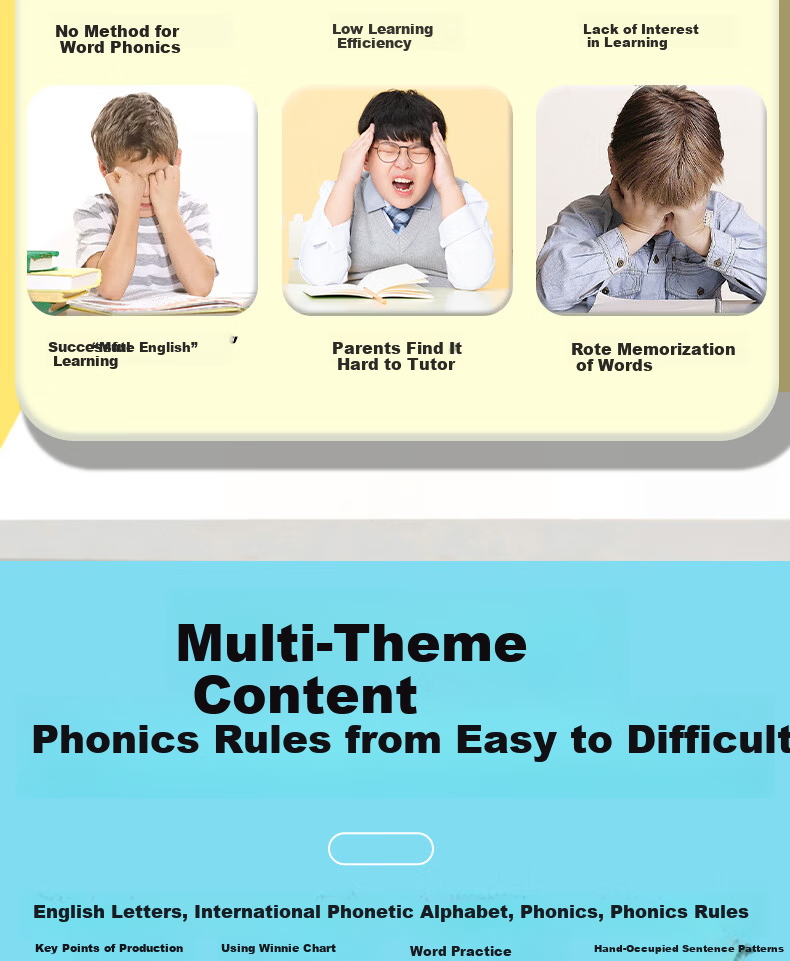 Lifang Beginner Grade 3 English Phonics Reading Sound Book Natural Spelling English Words Nursery Rhymes Story Machine 7