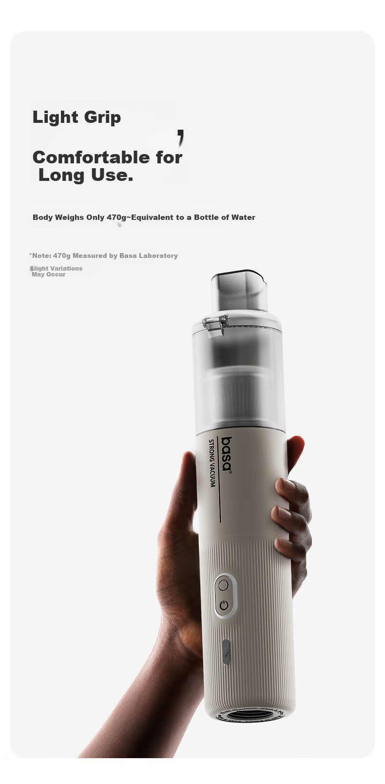 BASA Car Vacuum Cleaner Handheld Small Wireless High Suction Powerful Blower Vacuum All-in-One Automotive Home Desktop Cleaning Multifunction High Power Long Battery Life 8000Pa 10