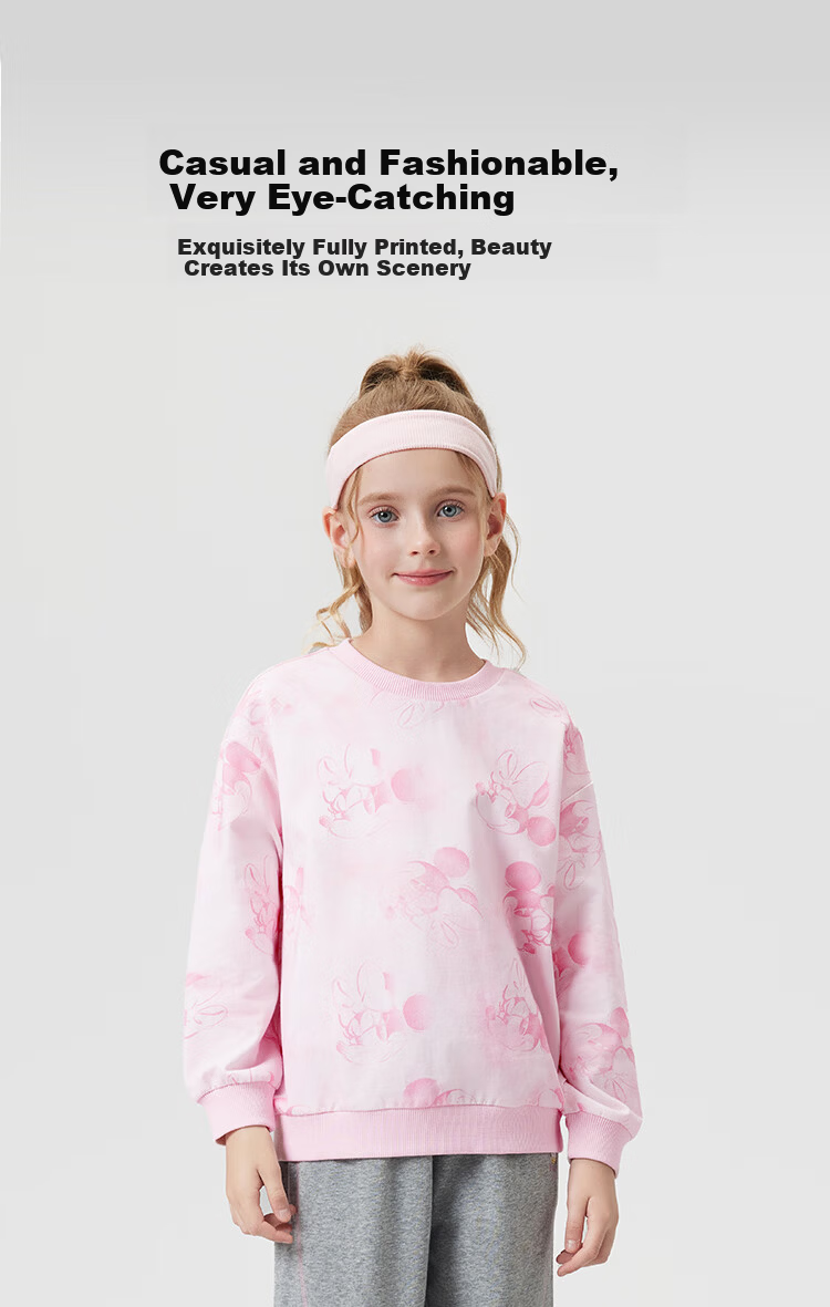 Disney Baby Girls' Sweatshirt Long Sleeve T-Shirt Kids Cotton Comfortable Spring Top Purple Print Size 110 4