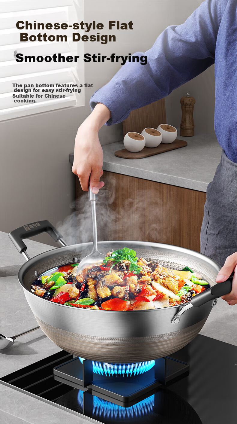 Kambach Titanium Honeycomb Double-Handle Deep Large Capacity Non-Stick 32cm Stew Pot Compatible with Gas and Induction Cooktops 7