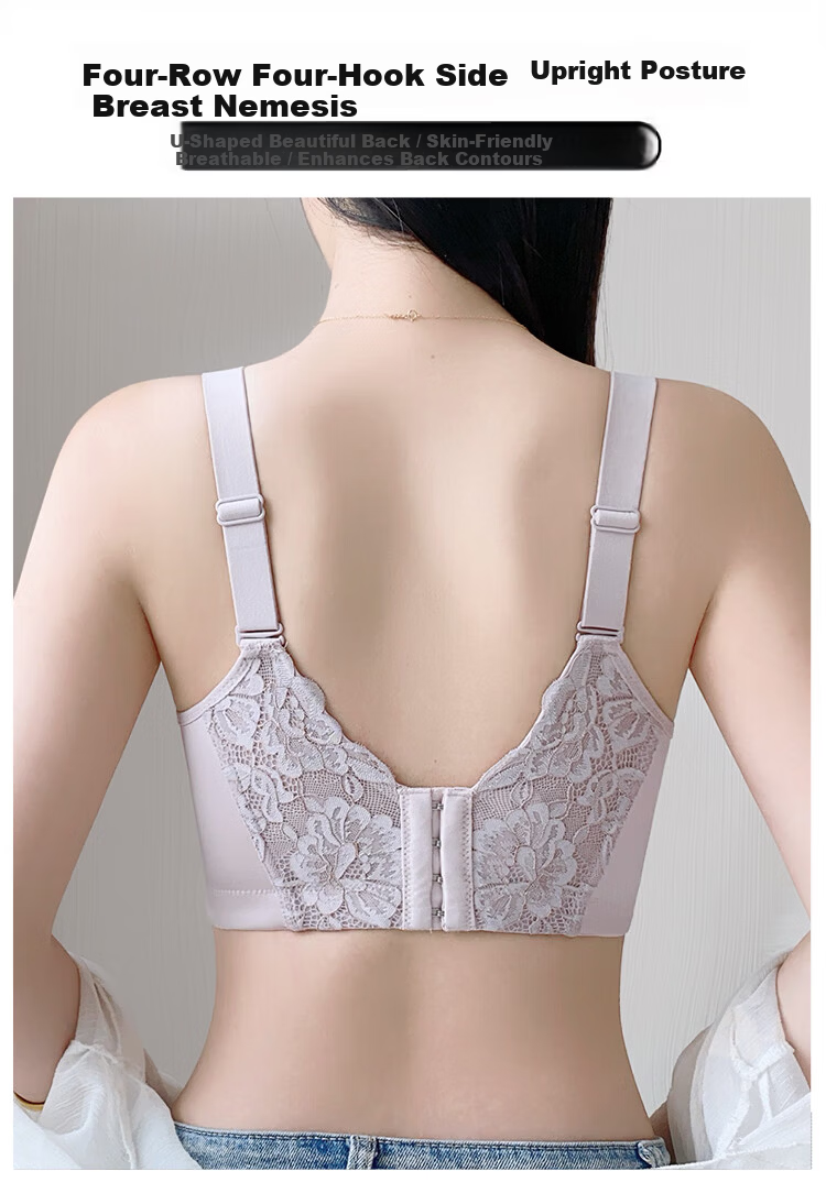 Ordifen Women's Modal Lace Push-Up Soft Support Adjustable Lift Shaping Side Breast Collection Bra Nude 7