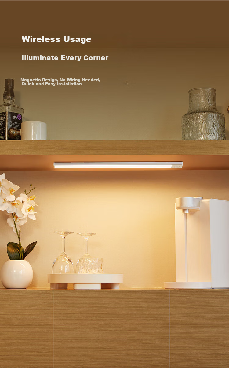 BULL Human Body Sensor Cabinet Light Wardrobe Light MC-A003B-ES Magnetic Bedroom Bedside Night Light 80CM 4000K 11