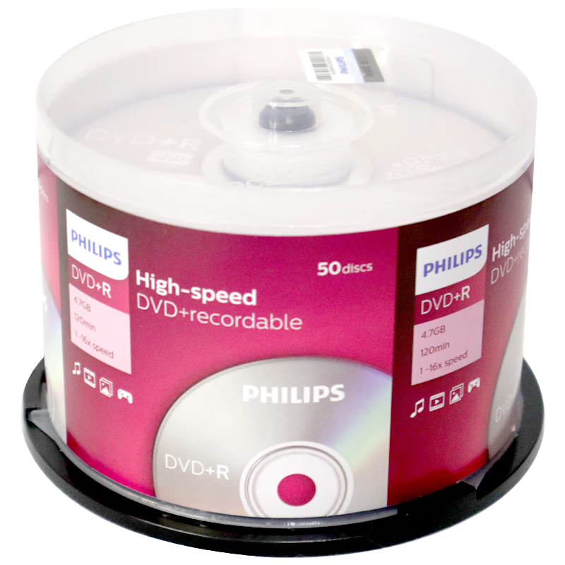 PHILIPS DVD+R DL Blank Discs/Recordable Discs, 8x Speed, 8.5GB Large Capacity, Single-Sided Double-Layer, 10 Pieces in A Tube