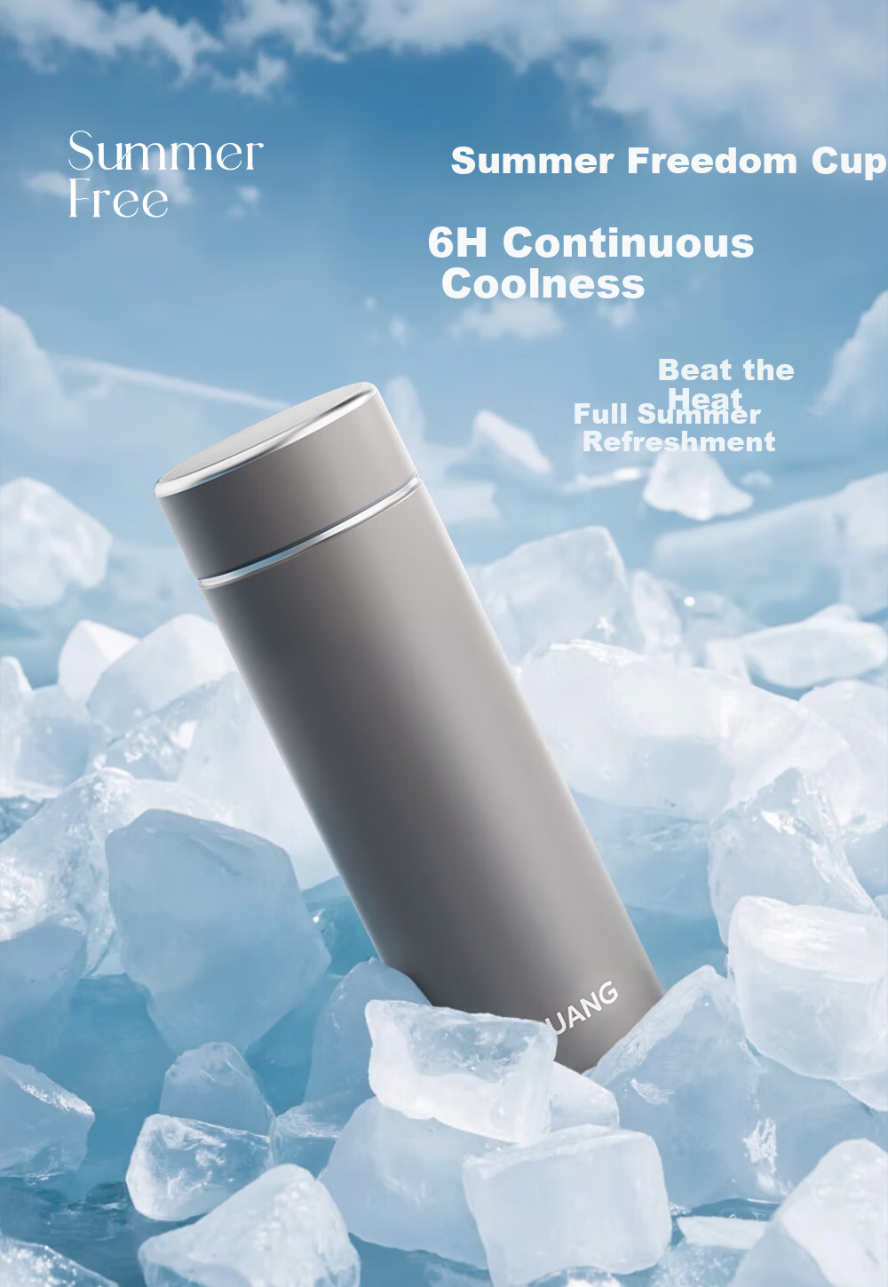 Fuguang 316L Stainless Steel Insulated Water Bottle Business Office Tea Cup Unisex Thermal Flask Straight Body Cup 9