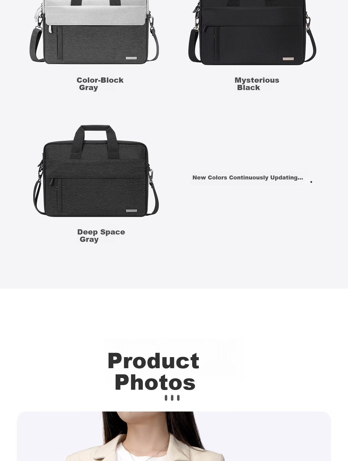 Taikesen 16-inch Laptop Bag Large Capacity Briefcase for Men and Women Compatible with Huawei Apple Lenovo Commuter Bag 17