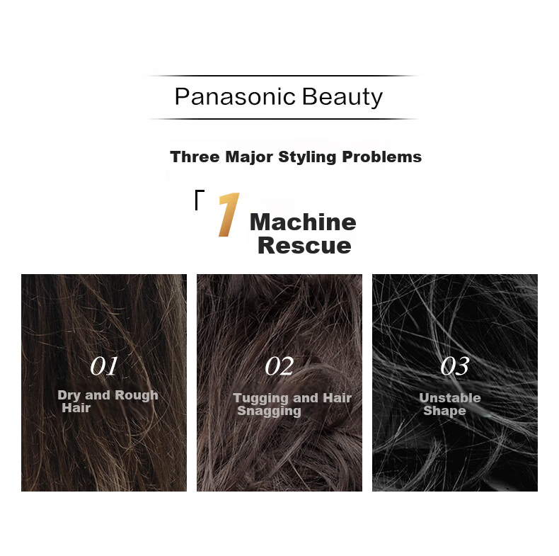 Panasonic Hair Straightener, Dual-Ion Multi-Functional Curling Iron, Women's Flat Iron for Short Hair And Bangs, National Day Birthday Gift EH-HV35 1