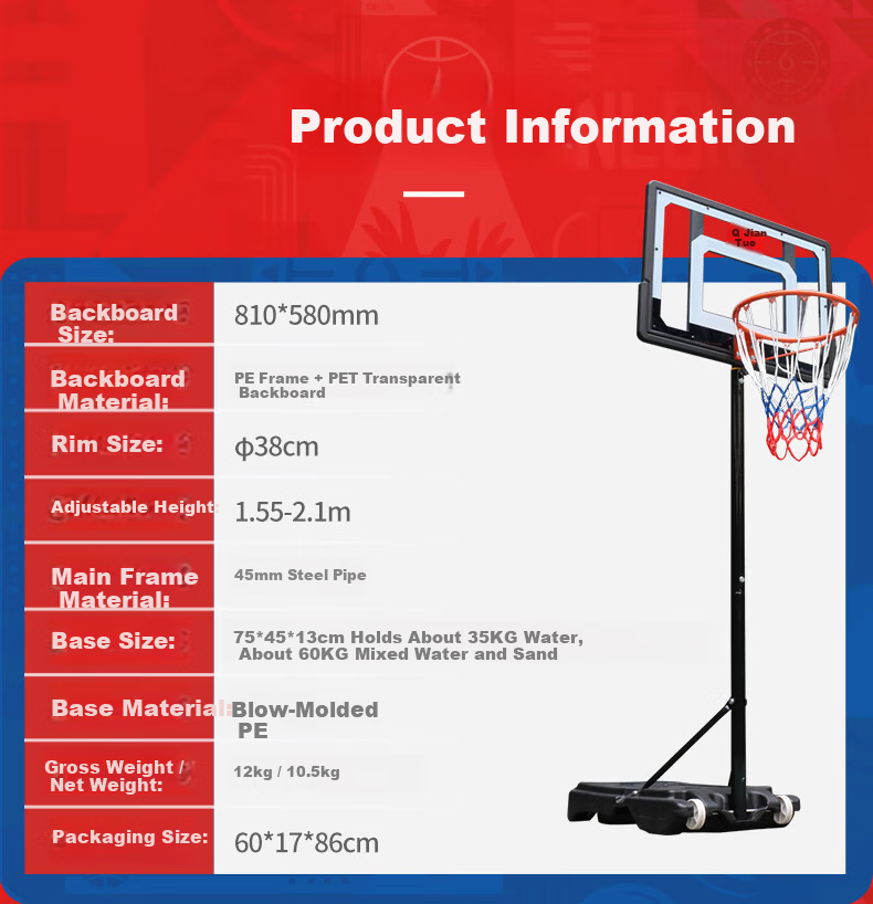 Jianlun [Same/Next Day Delivery] Children's Basketball Hoop Adjustable Portable Indoor Outdoor Home Basketball Stand 11