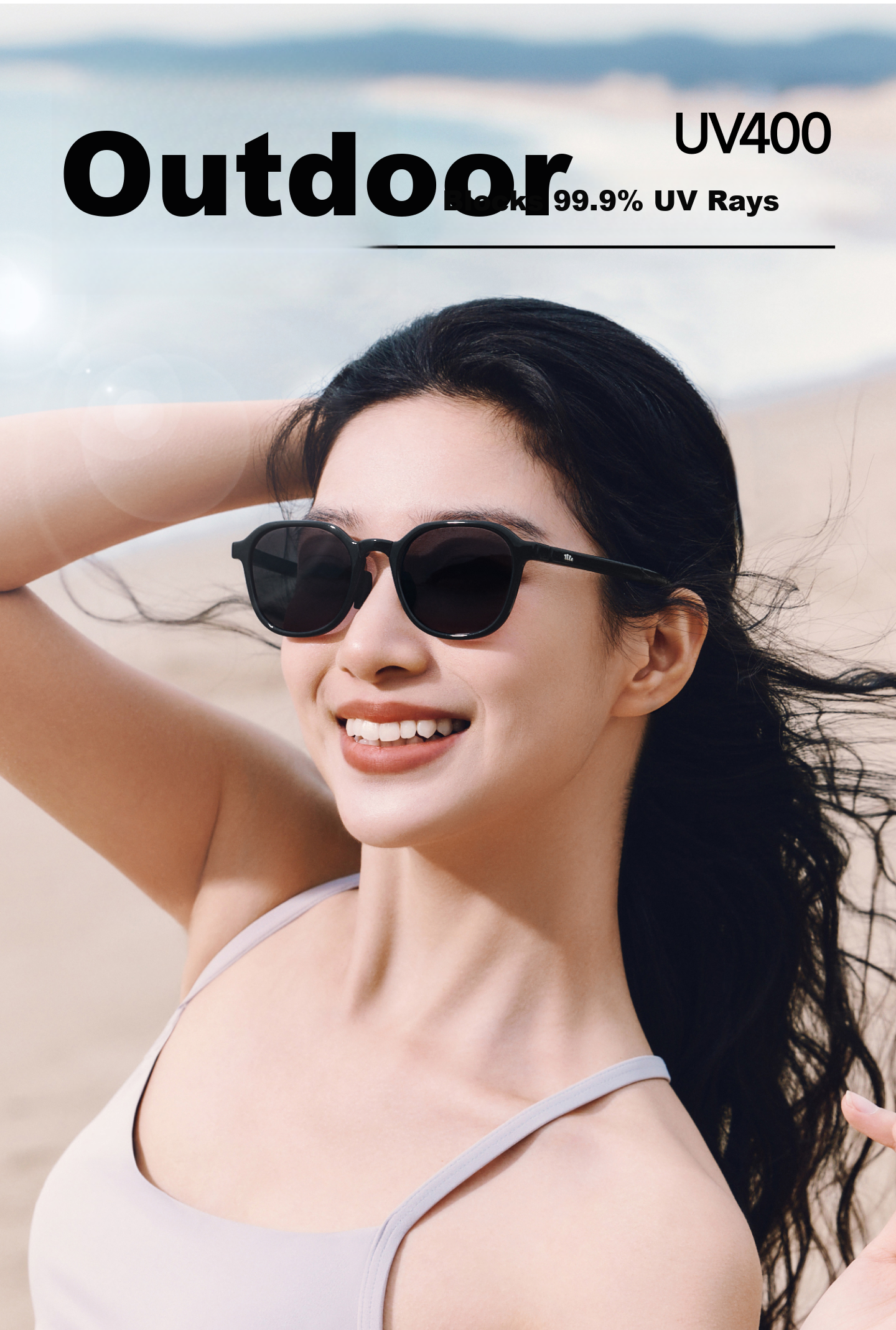 Beneunder Women's Wellington Frame Sunglasses Foldable UV Protection Fashionable Sun Glasses FD003 3