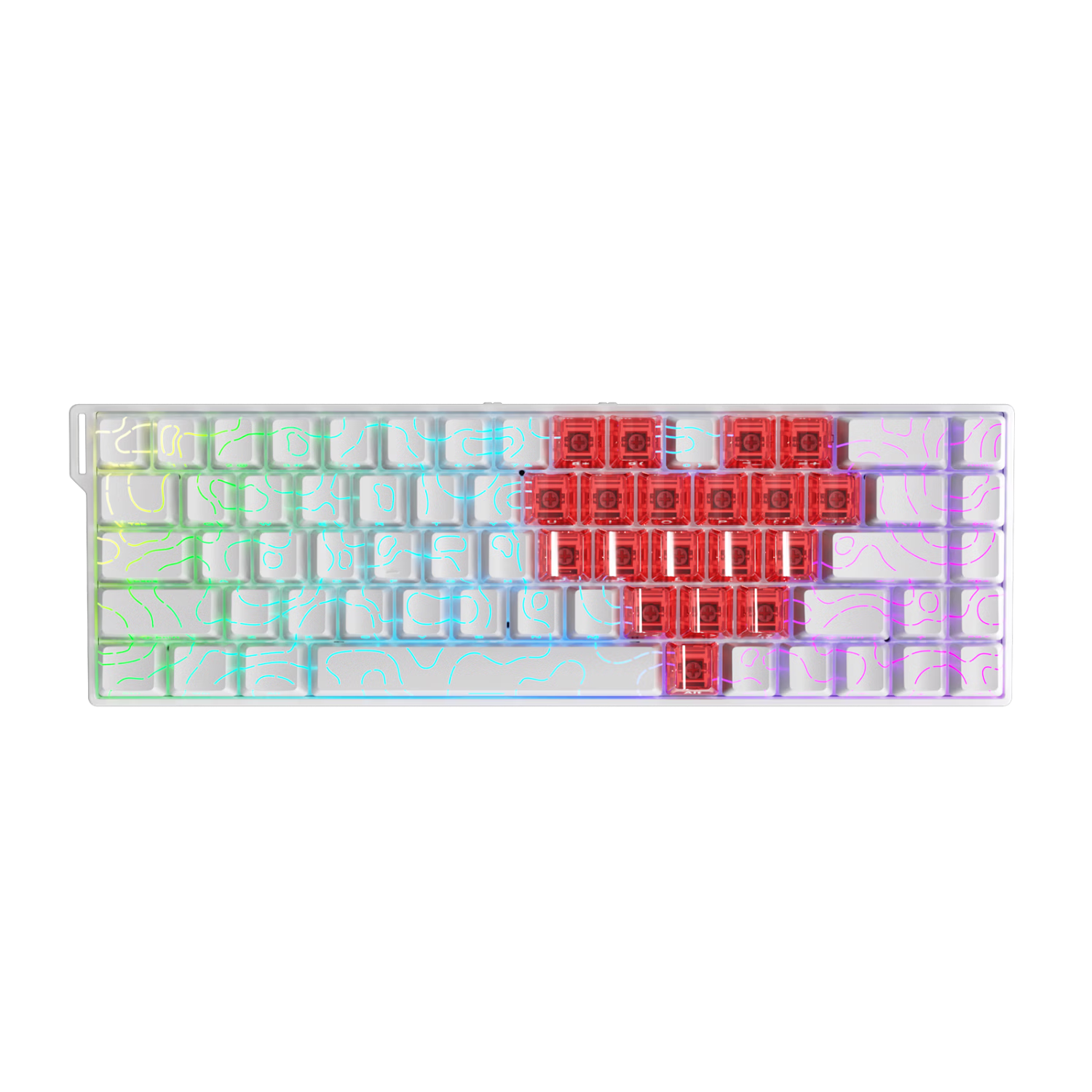 AJAZZ AK680V2 Magnetic Switch Customizable RGB Gaming Keyboard 8K Report Rate RT0.01 Valorant Contour Heart Ice Island Switch