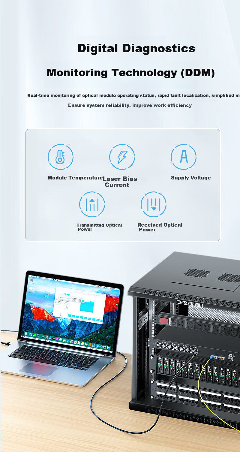 Sanze [Military Standard Certified] Gigabit SC Optical Module SFP Optical Module 1.25G Single-mode Single-fiber SC Interface 3KM Pair Compatible with Huawei/H3C/TP-Link SZ-SCQ03AB 5