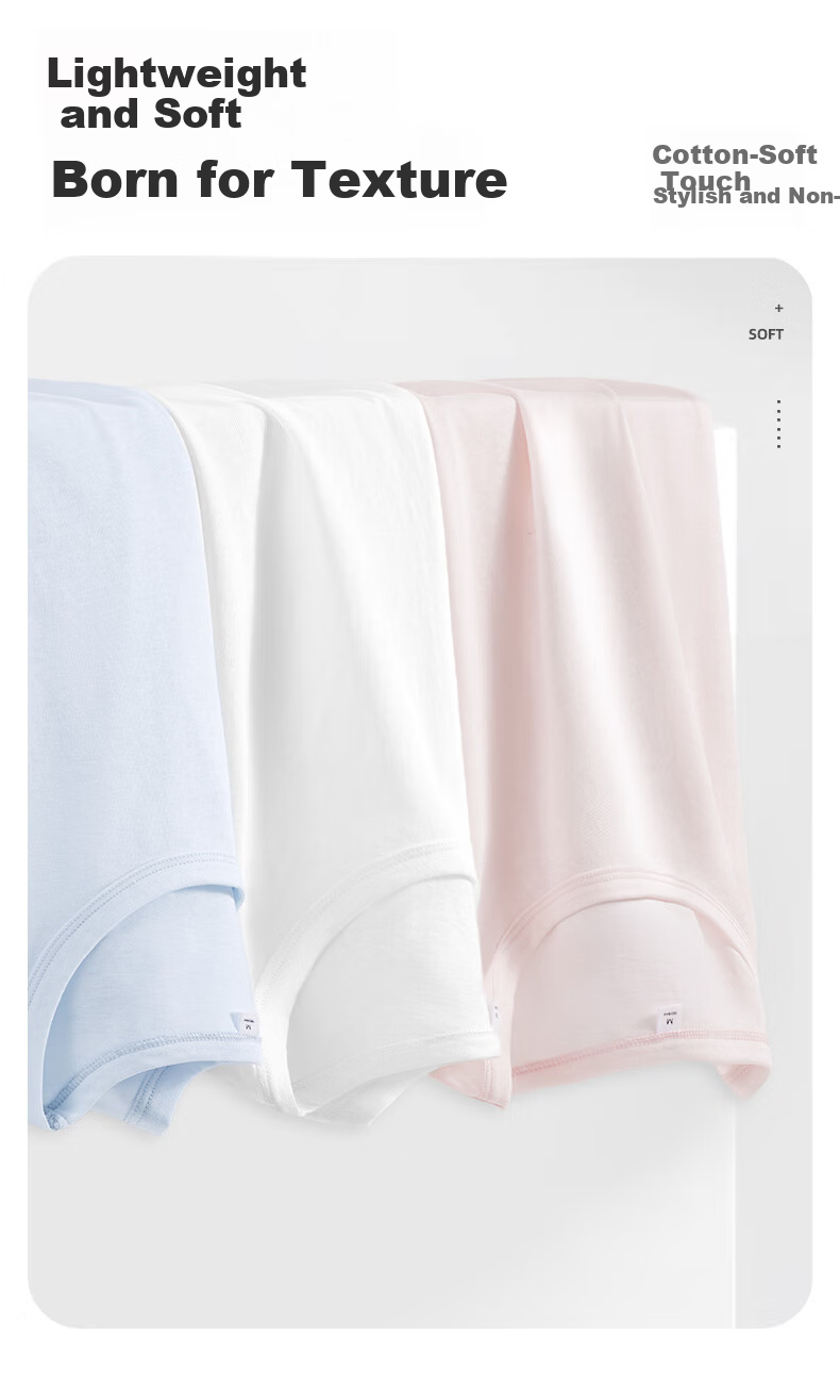 Baleno White Solid Snowflake Cotton Short Sleeve T-Shirt Women Summer Thin Slightly Sheer Loose Fit Half Sleeve Top 8
