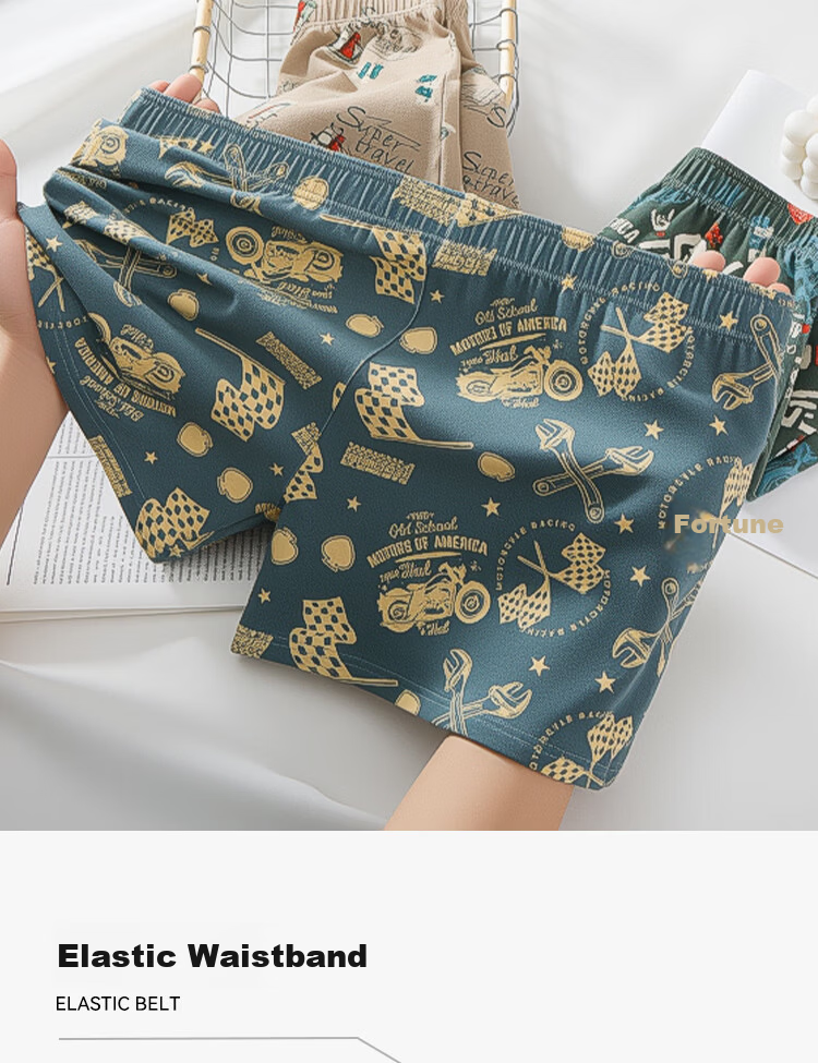 Yiershuang Men's Underwear Large Size Loose Cotton Boxer Shorts Home Sleepwear 12