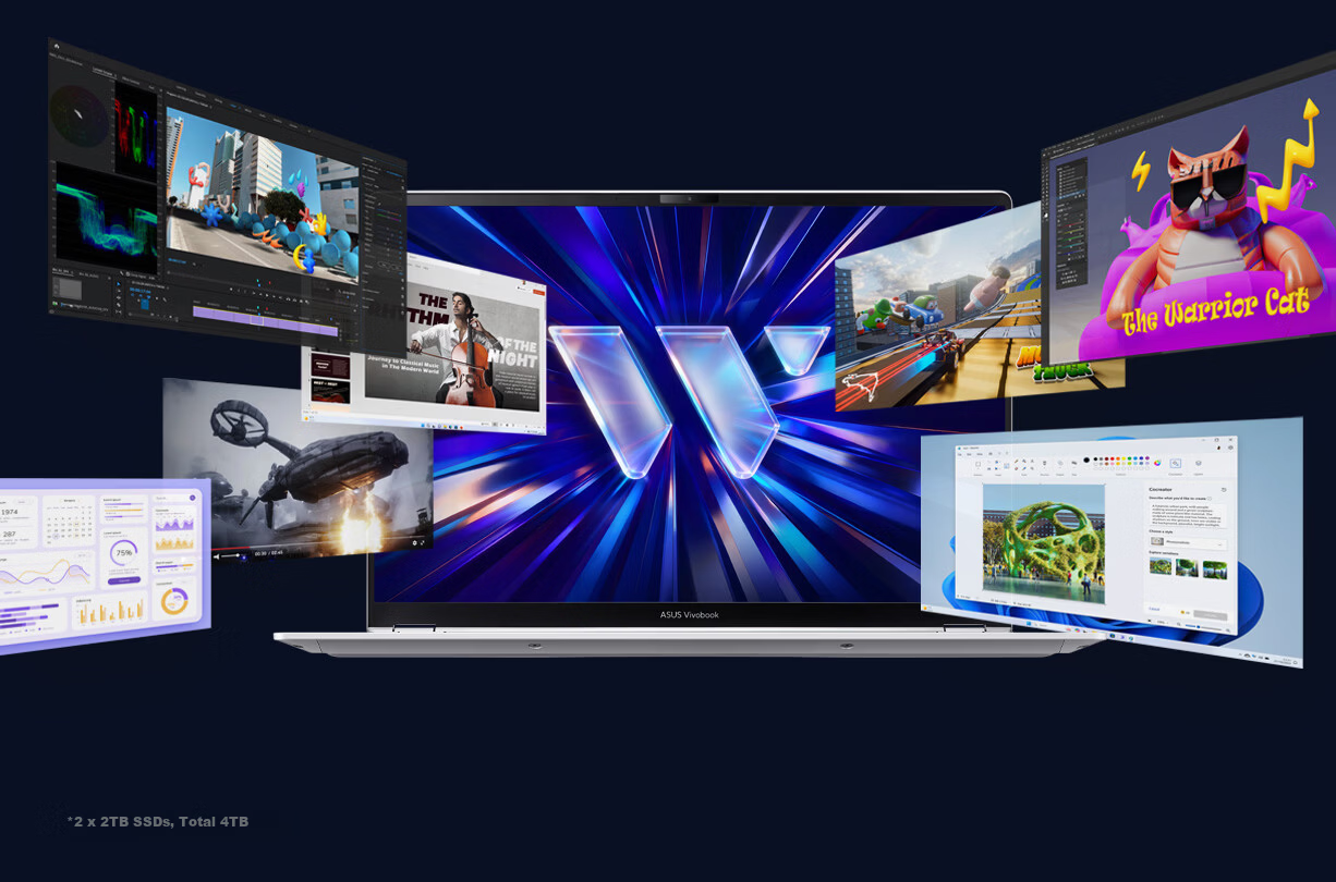 ASUS VivoBook Pro 14 Core Edition 2026 15% National Subsidy 3rd Gen Ultra7 AI Lightweight Laptop (32GB RAM 1TB SSD 1100-nit OLED) 23
