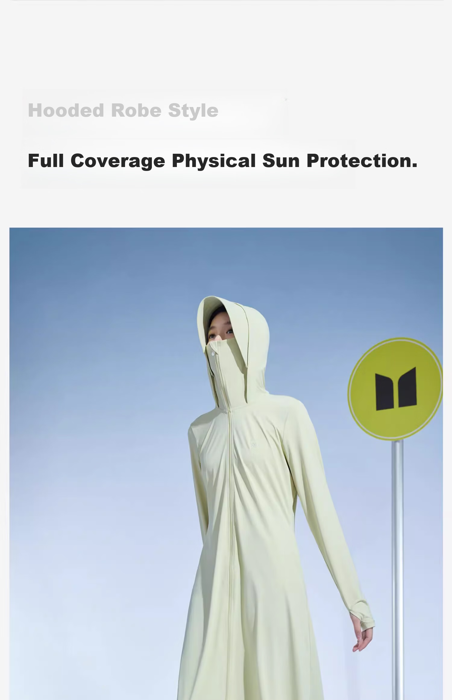 Moxun [Zhao Lusi Same Style] Long Sun Protection Jacket for Women UV Protection Breathable Full-Length Coat Robe Windbreaker 12