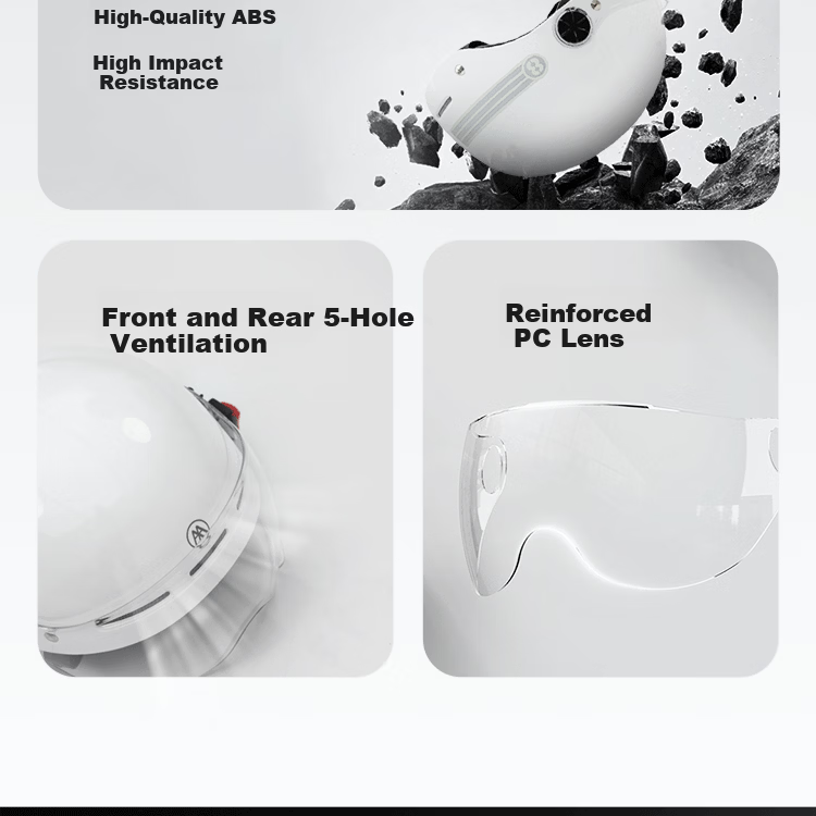 AIMA Summer Half Helmet Electric Motorcycle Scooter Helmet Unisex Sun Protection Four Seasons Universal Safety Helmet Class A 3C Certified 4