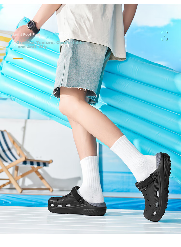G.N.Shi Jia Men's Shoes, Summer Outdoor Wear, Thick-Soled Hollow Breathable Hole Shoes, Outdoor Stream Tracing Beach Sandals 13