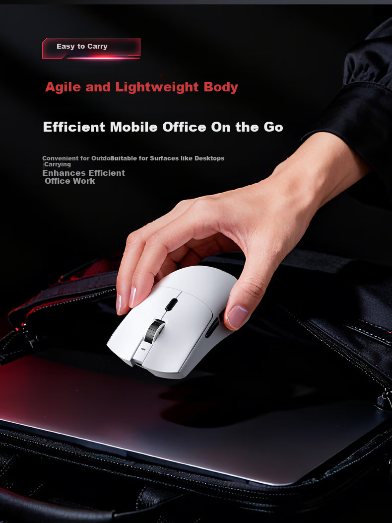 AOC GM230 Wireless Bluetooth Tri-Mode Mouse Lightweight Gaming Esports Office Rechargeable Mouse with Macro Programming Support Laptop Mouse Black 9