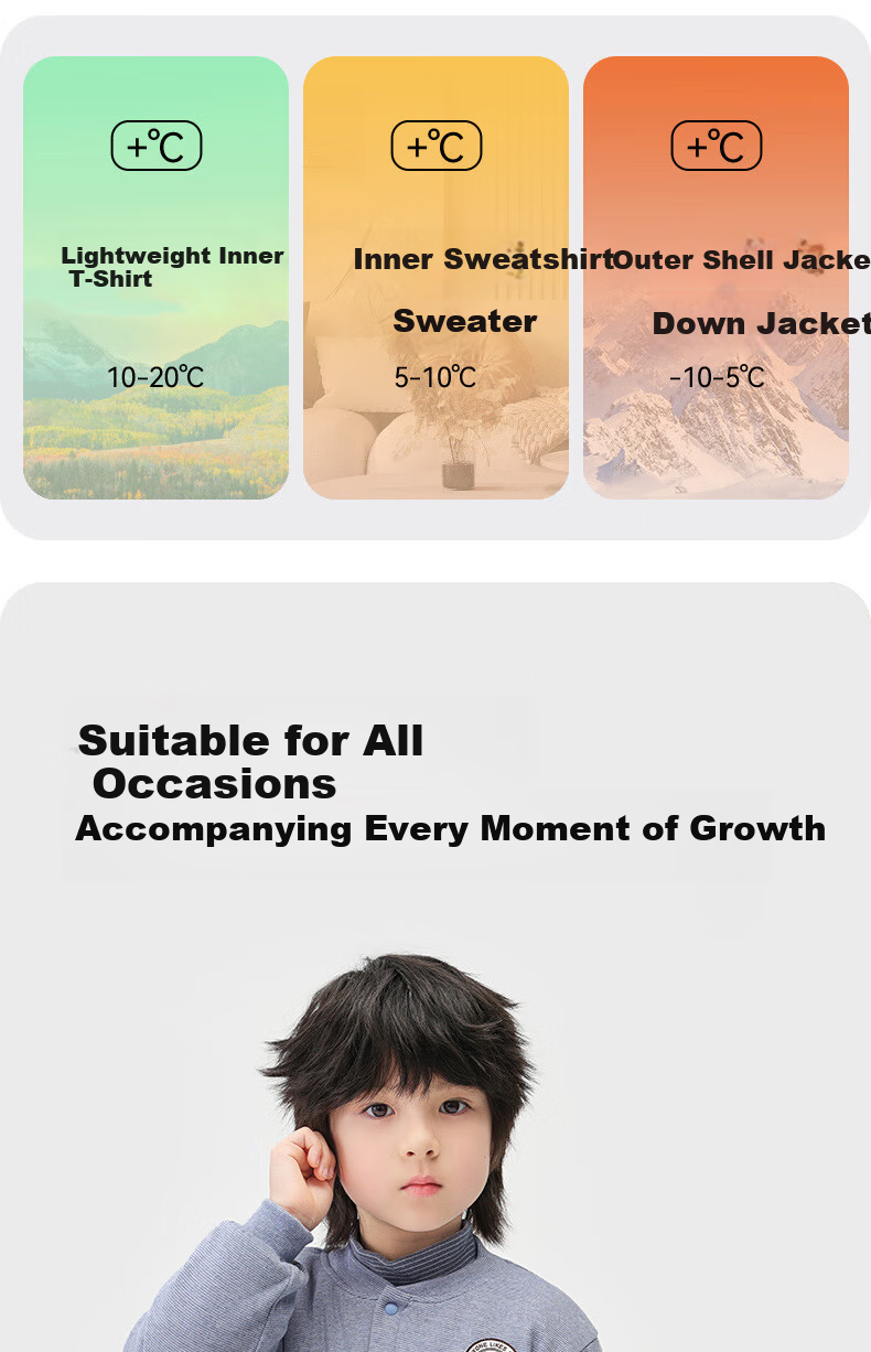 NUBIWU Kids Cotton Jacket Autumn Winter Thickened School Uniform Liner Warm Underwear Coat Boys Cotton Coat 13