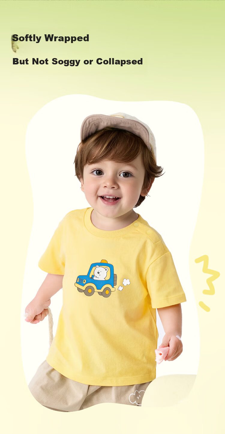 BALABALA Children's Clothing, Kids' Short-Sleeve T-Shirt, for Boys And Girls, 2026 New Baby Summer Wear, Comfortable Pure Cotton Top, Infant Half-Sleeve 4