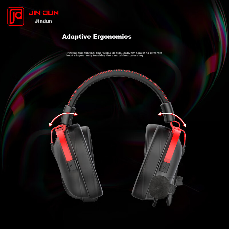 Jindun H6 Bluetooth Gaming Headset 2.4G Wireless Over-Ear Gaming Headphones Desktop PC One-Key 7.1 Surround Sound E-Sports Headset FPS Gaming Special 4
