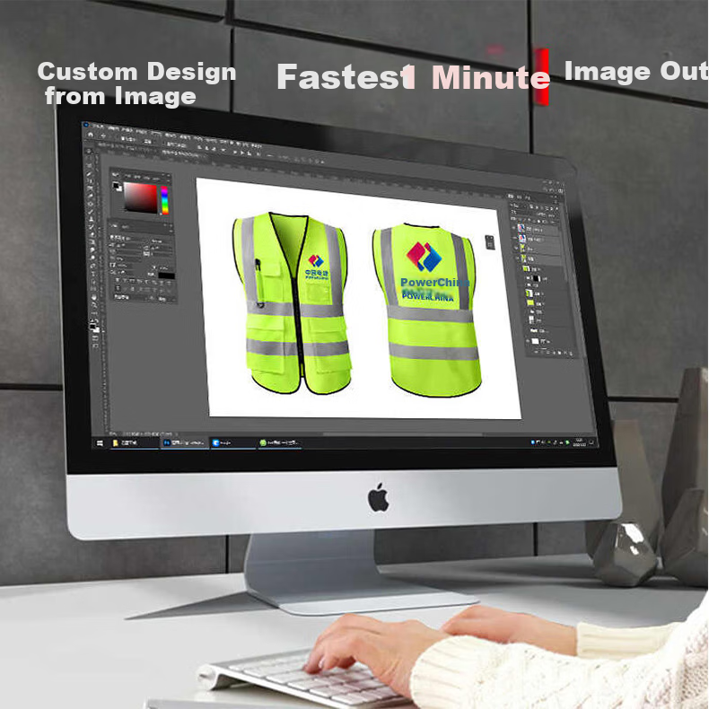 Jiuchengu Reflective Vest/Reflective Workwear Safety Vest Sanitation Traffic Security Construction Reflective Jacket Four-Stripe Reflective Multi-Pocket Zipper Fluorescent Yellow 6