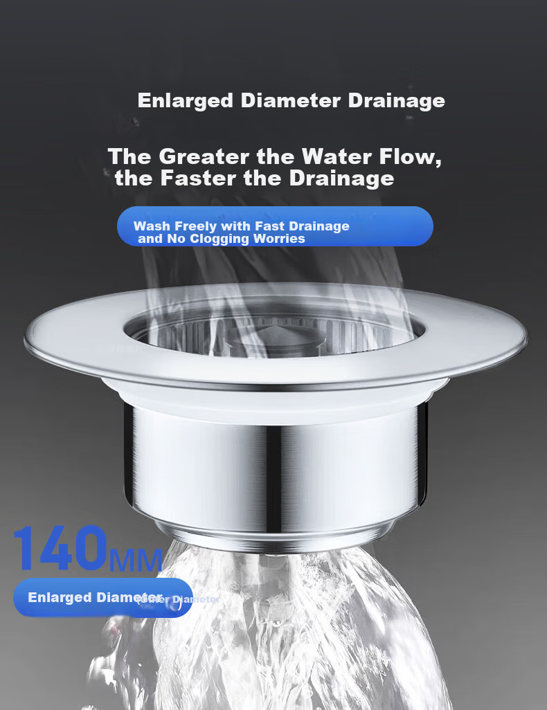 Haier 5.0 Kitchen Sink Nano Large Single Bowl Multifunctional Dishwasher Integrated Basin 304 Stainless Steel Pop-up Drain Vegetable Washing Basin 7