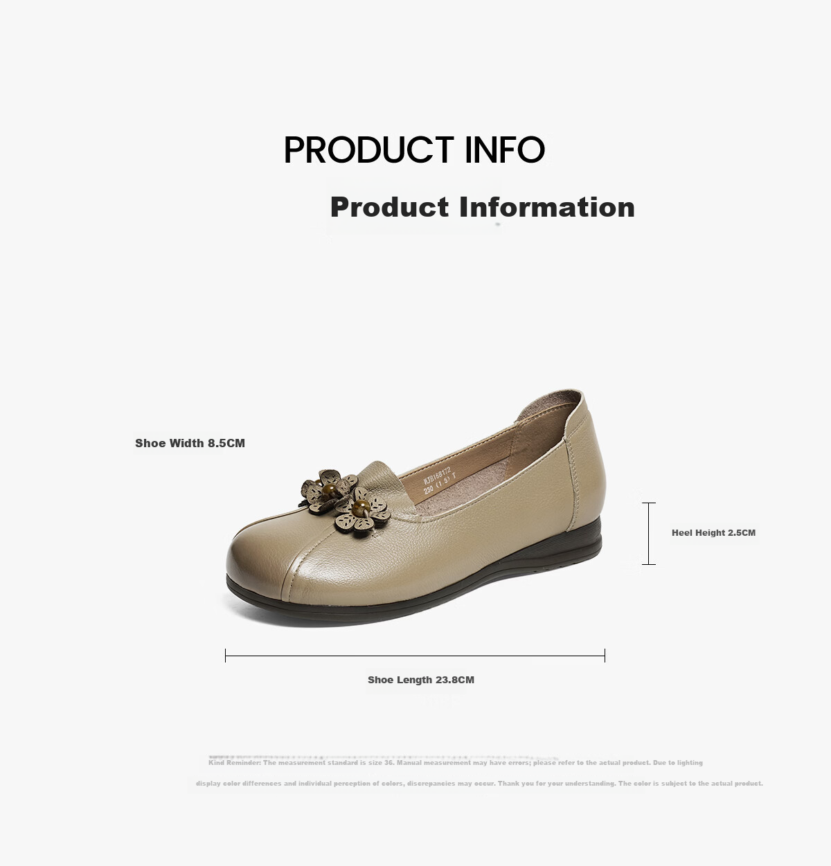 Red Dragonfly Women's Spring 2026 Leather Soft Sole Comfortable Flats WJB16817 Black Size 35 7