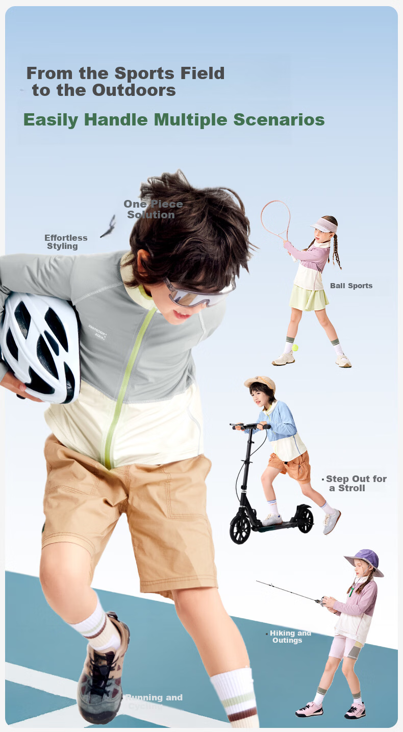 Kocotree KK Tree Kids Sun Protection Jacket Cooling Breathable Baby Skin Jacket Boys Girls UV Protection Coat 8