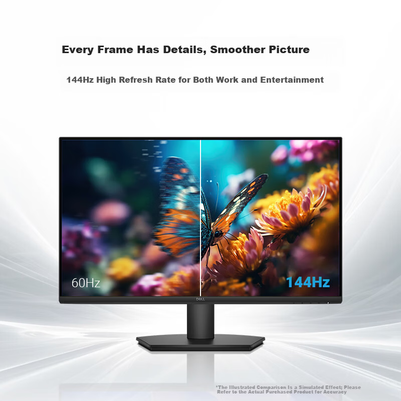 DELL 23.8-inch FHD 144Hz IPS Office Home Monitor Computer Display Gaming Hardware-Level Blue Light Filter SE2426H