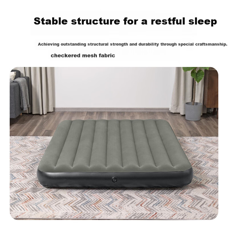 Bestway Cloud Sleep Automatic Inflatable Mattress, Single Outdoor Camping Sleeping Pad, Floor Mat, Flocked Seat Cushion for Home And Car Use, 6713K