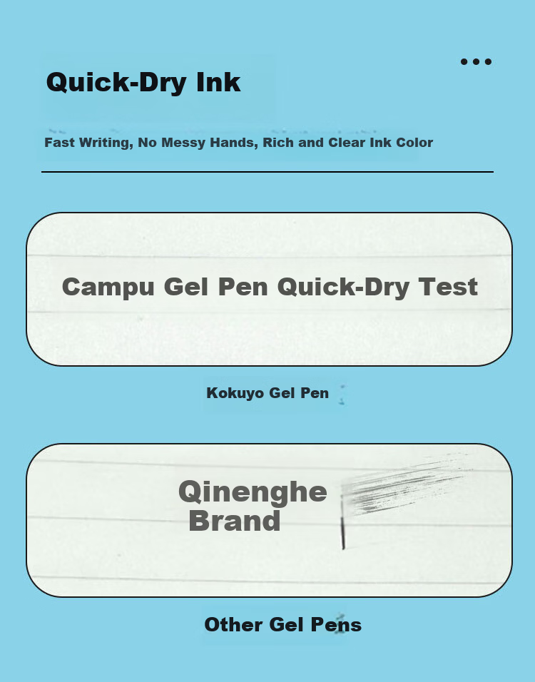 KOKUYO Cawsuyou 0.5mm Black Ink ViviDRY Retractable Gel Pen, Signing Pen, Exam Pen, Blue, 1 Piece WSG-PRB3065B 4