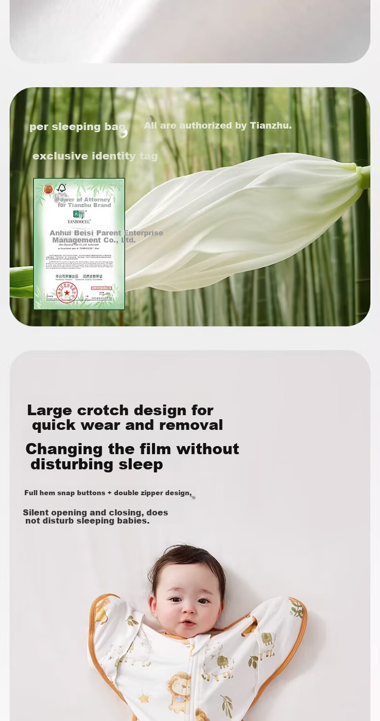 Kidsneed Baby Anti-Startle Sleep Sack Newborn Swaddle Sleep Bag Infant Spring Summer Cotton 0-6 Months Tummy Protection Kick-Proof Blanket 4