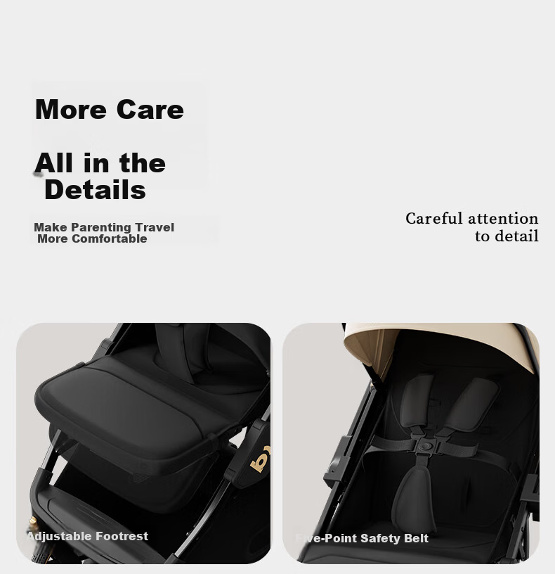 Baby Boat B5 Reversible Lightweight Foldable Stroller High Landscape Seat and Recline 0-3 Years Spinal Protection 3C Certified 30