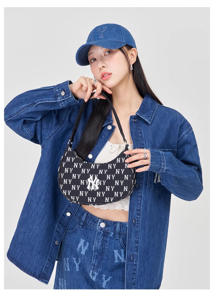 MLB Handbag for Women, Underarm Bag, Crossbody Bag, Handbag, Shoulder Bag, Travel Bag, Tote Bag, Gift, 3ABQS014N-50BKS 6