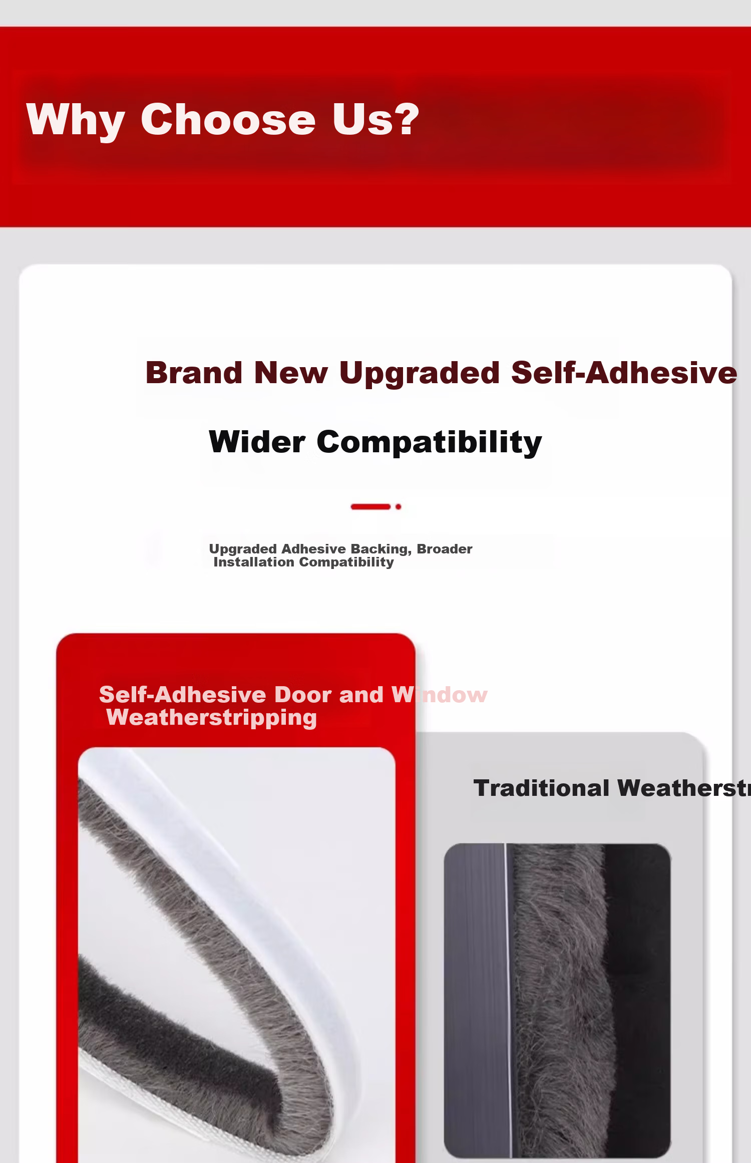 Xiruo Door Gap Sealing Strip Brush for Doors and Windows, Old-style Plastic Steel and Aluminum Alloy Door Gap Slot Brush Strip, Windproof 5