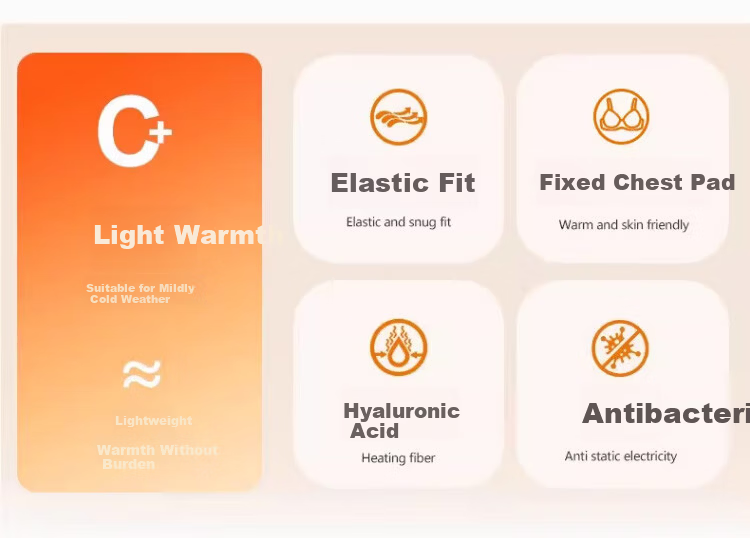 Langsha Women's Thermal Underwear Autumn Winter 10A Antibacterial Skin Care Base Layer with Chest Pad Light Skin L 2