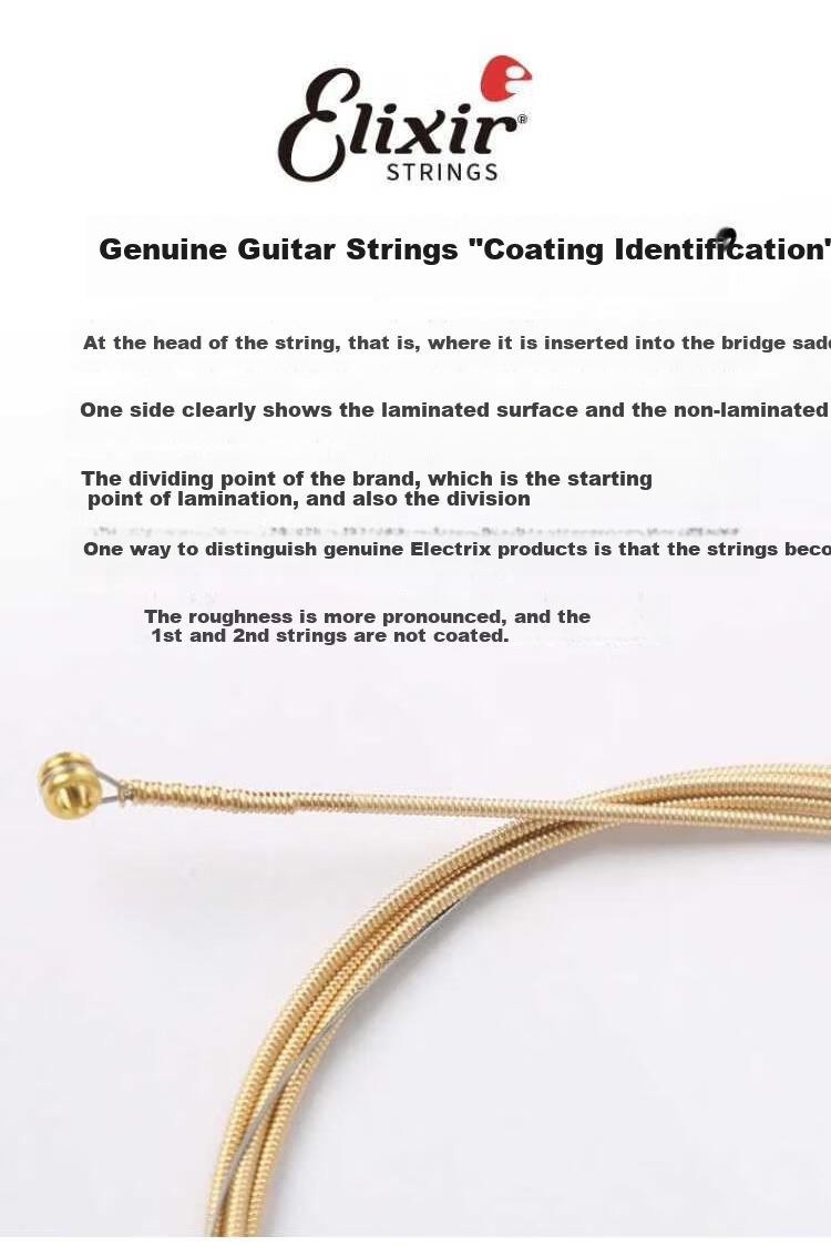 Elixir Acoustic Guitar Strings Original Imported 16052 Phosphor Bronze Ultra-Thin Coated Set 2