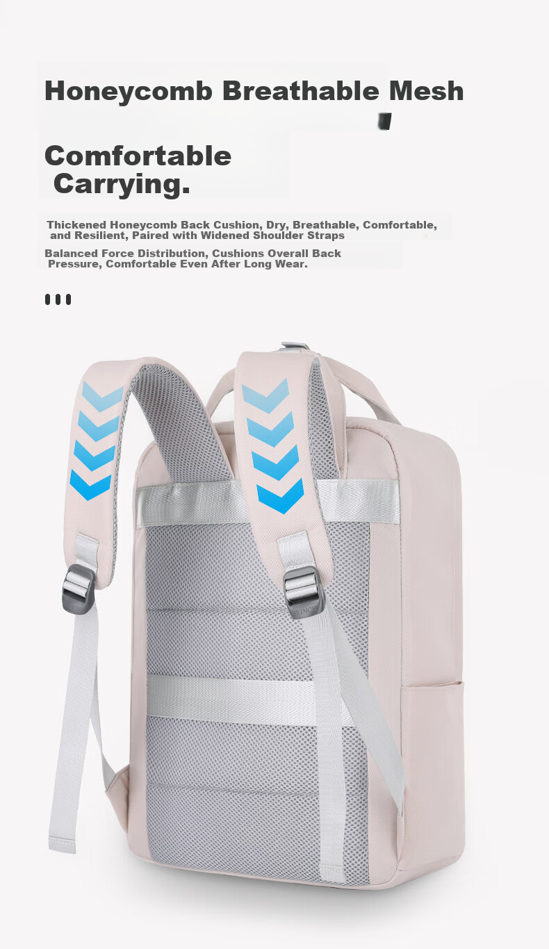 BRINCH Laptop Backpack Large Capacity Business Travel Work Shoulder Bag for Women 9