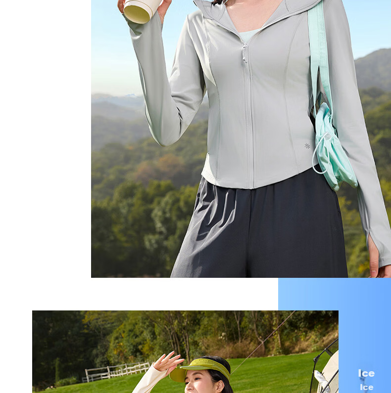 361° Women's Sunscreen Jacket Spring Summer UPF100+ UV Protection Slim Outdoor Sports Coat 662624606-5 13