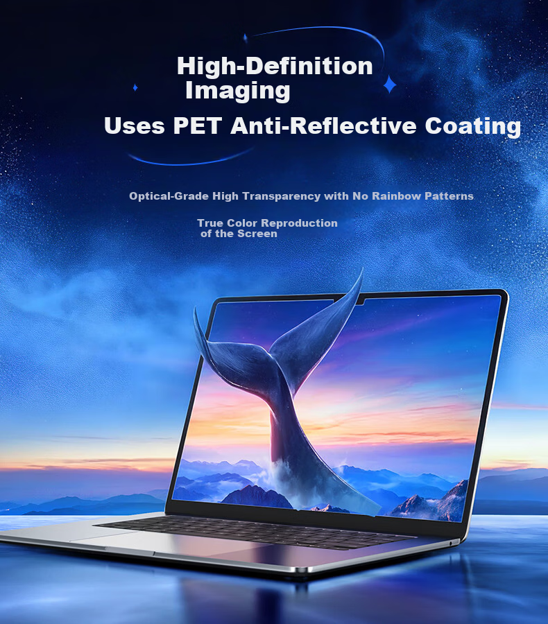 Suoying Magnetic Detachable Screen Protector for Apple MacBook Air 15.3-inch M5/4/3 2026/25/24 Models Laptop HD Easy-Apply Film 16