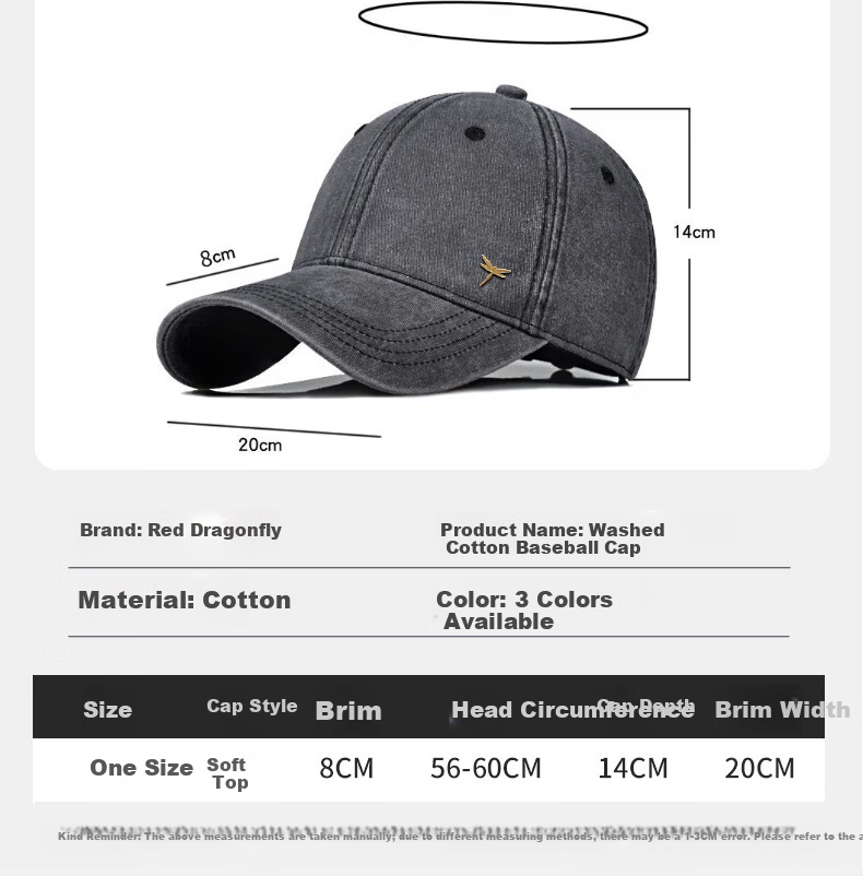 Red Dragonfly Men's Four-Season Sun Protection Baseball Cap Outdoor Casual Soft Top Duckbill Hat for Hiking and Fishing 13