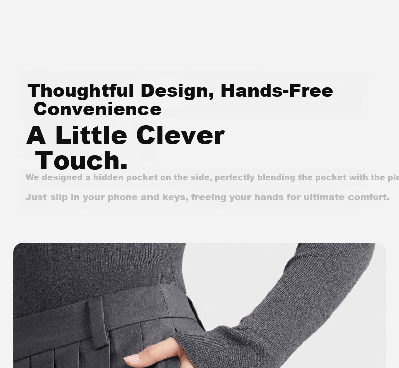 Onoko Short Pleated Skirt Quiet Luxury Gray M 9