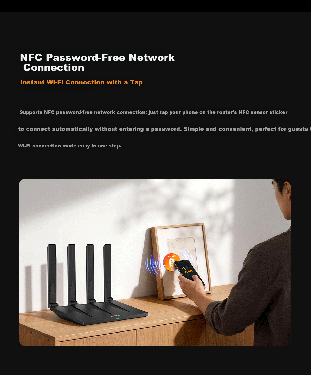 Tenda WiFi6+ Router [Taishan AX3000 Ultra] Gigabit Wall-Penetrating Signal Amplifier Enhanced Wireless Home AX12 Pro High-Performance Chip 7