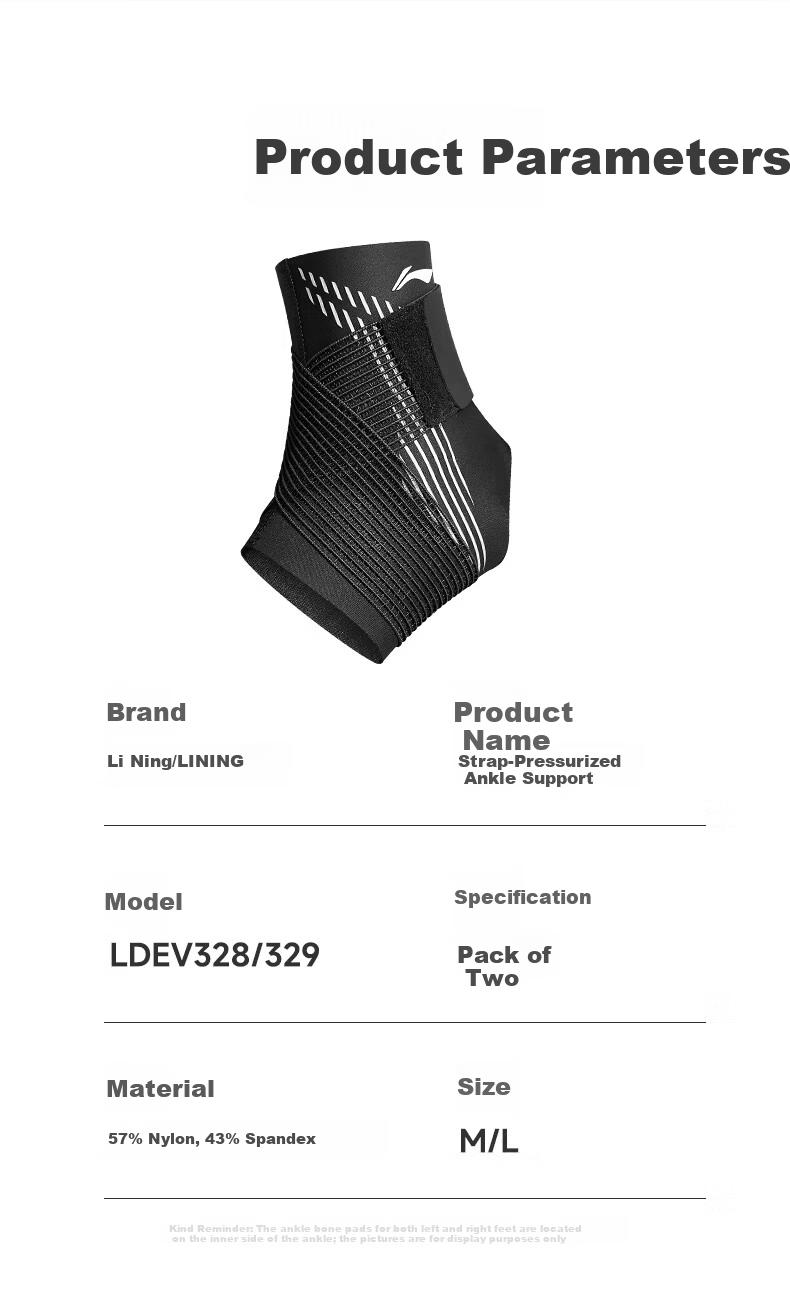Li-Ning Ankle Brace Joint Support Sprain Protector Basketball Running Lightweight Ankle Sleeve Bandage 9