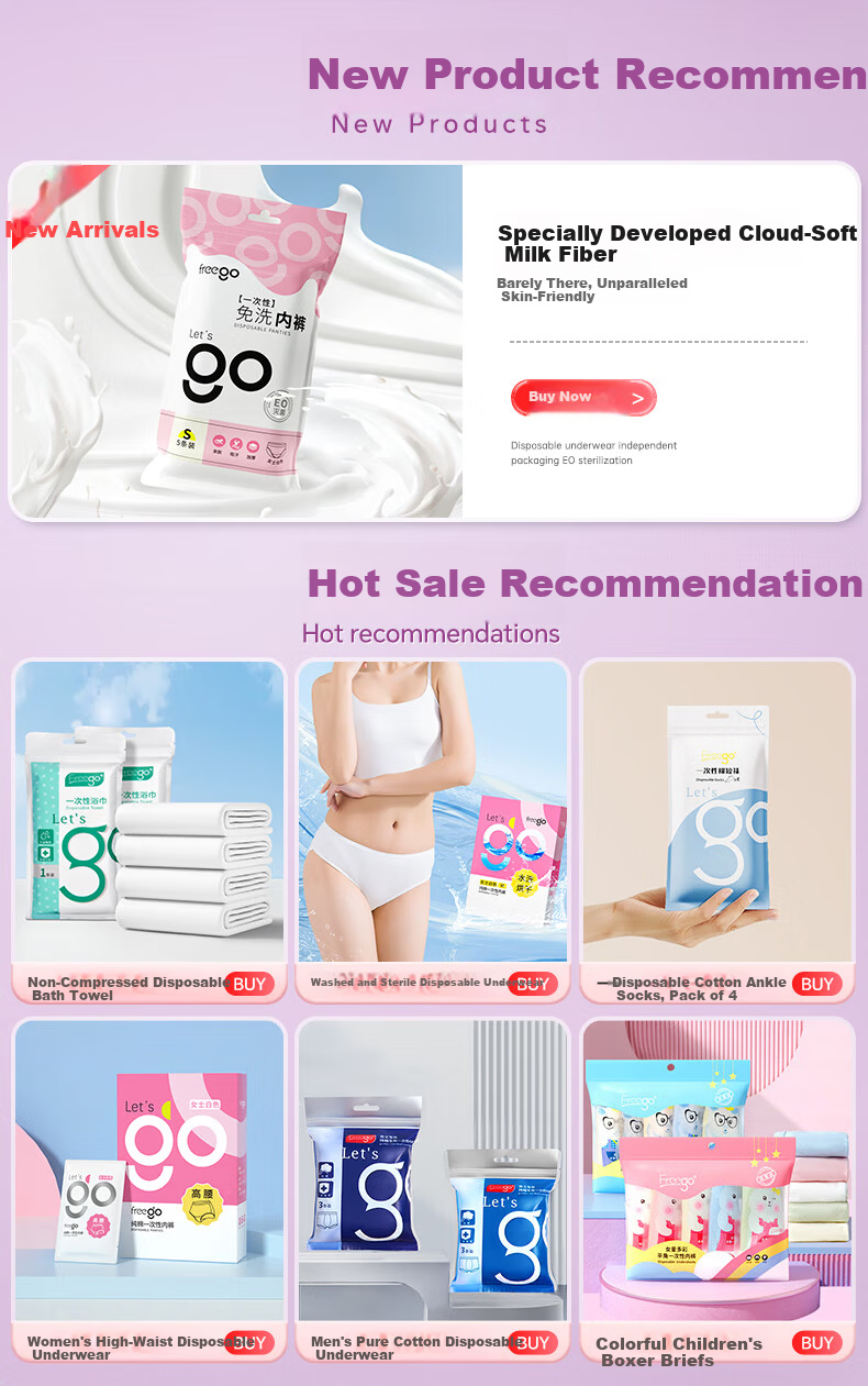 Freego Disposable Women's Cotton Sterile Postpartum Maternity Travel Antibacterial Underwear White L Size 20 Pieces 1