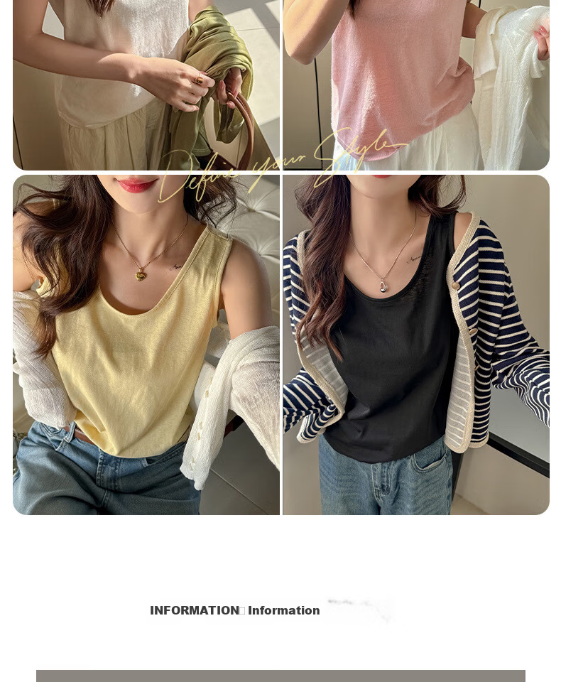 Langsha Loose Fit Women's Vest 2026 New Slimming Outerwear Base Layer Sleeveless Lazy Style Top T-Shirt 4