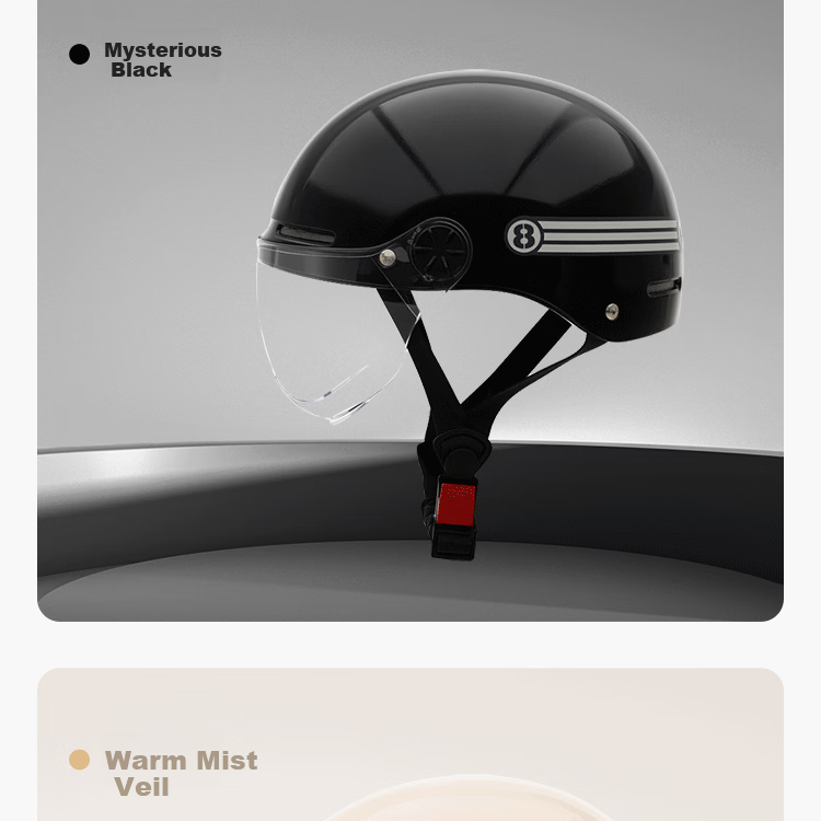 AIMA Summer Half Helmet Electric Motorcycle Scooter Helmet Unisex Sun Protection Four Seasons Universal Safety Helmet Class A 3C Certified 18