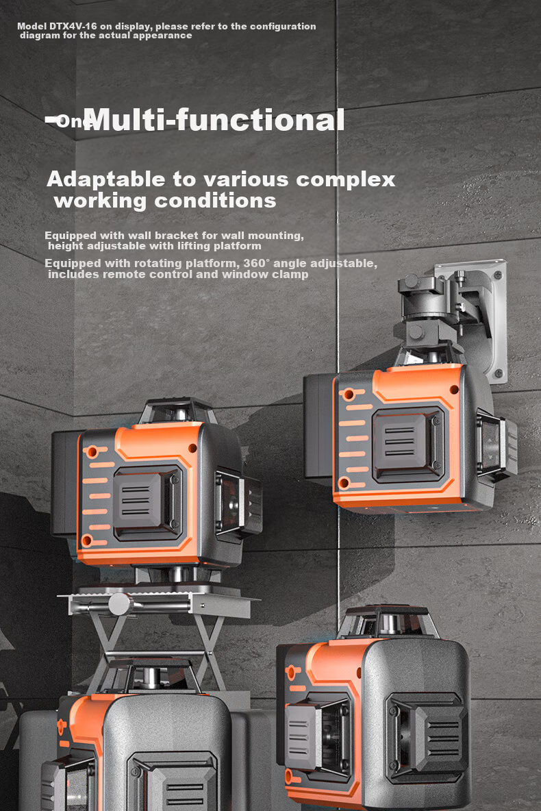 Dongcheng 12-Line Laser Level Infrared High-Precision Auto-Leveling Strong Light Horizontal Laser DTX4V-12QE 3